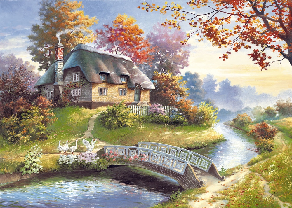Cottage Countryside Jigsaw Puzzle
