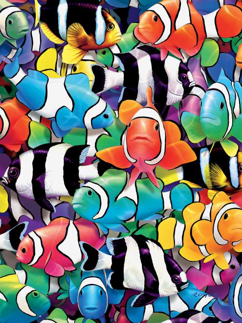 Cra-Z-Difficult Jigsaw Puzzle Clowning Around Clown Fish 100 piece Ocean NEW 