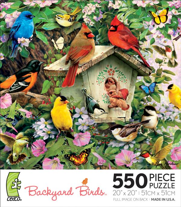 Backyard Birds Birdhouse Hideaway, 550 Pieces, Ceaco | Puzzle Warehouse