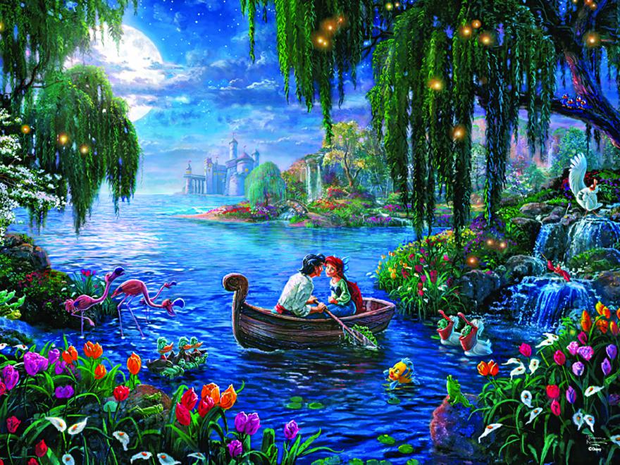 500 Piece Jigsaw Puzzle Disney The Little Mermaid Ariel and Prince on the Boat 