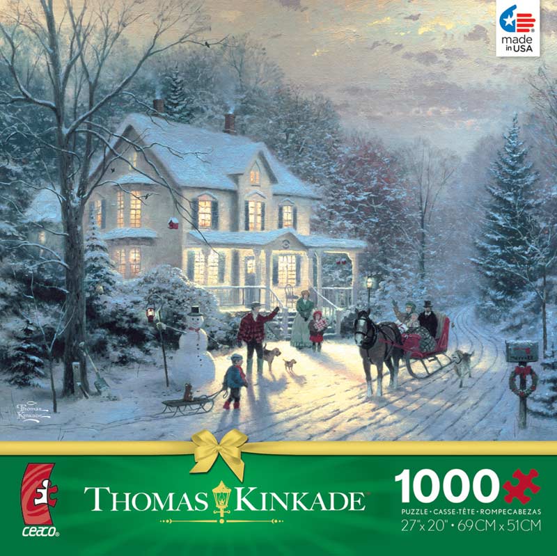 Thomas Kinkade Puzzle Home for the Holidays 1000 Piece Ceaco Puzzle