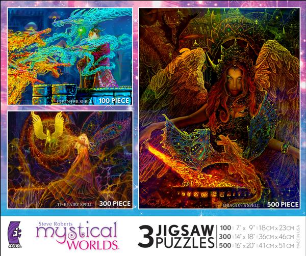 Mystical Worlds 3-in-1 Series, Pieces Vary, Ceaco | Puzzle Warehouse