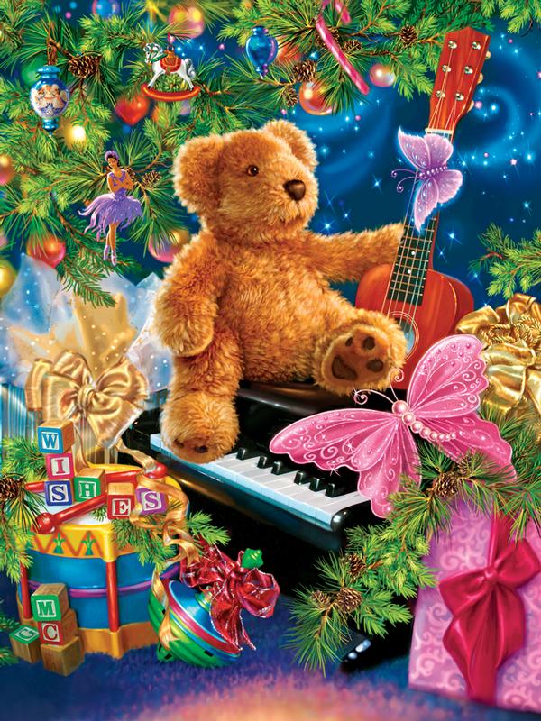 Christmas Bear Wishes, 400 Pieces, Springbok 