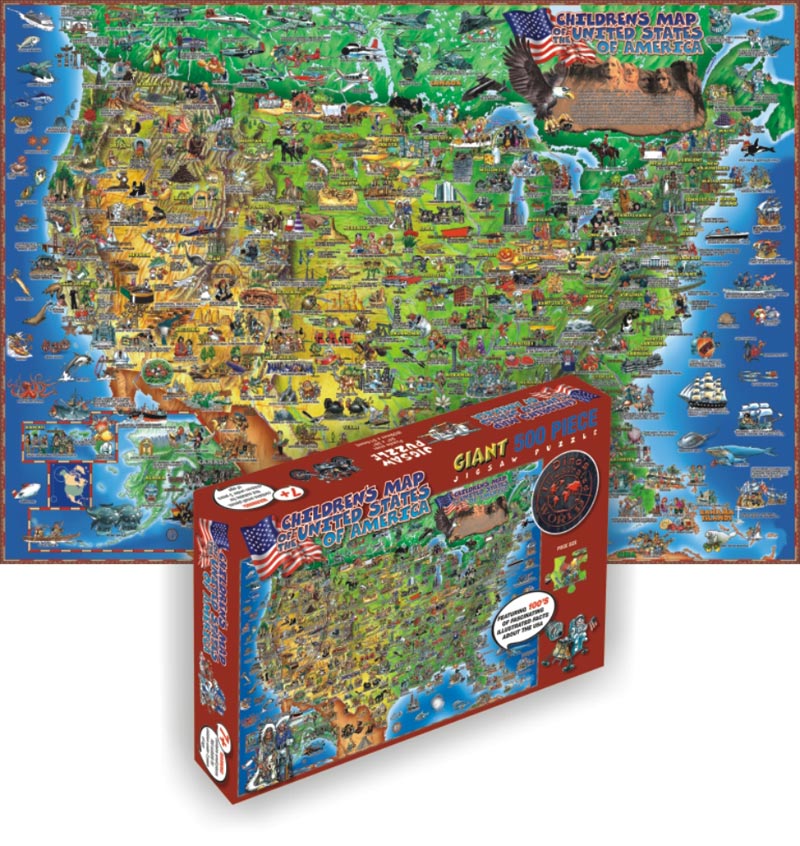 25 Pieces Usa Map Jigsaw Puzzle Map 6306