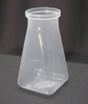 Drosophila Square Bottle Polyethylene 6oz w/ Indent for Buzz Plug