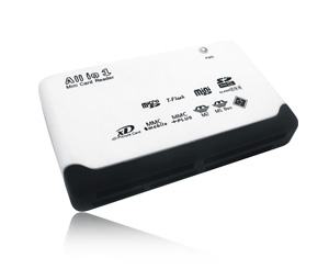 Super Talent EXT-103C-W External Card Reader with micro SD Card slot (White)