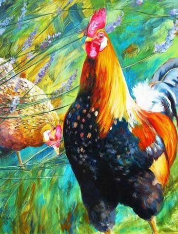 Cock & Hen Farm Animal Jigsaw Puzzle