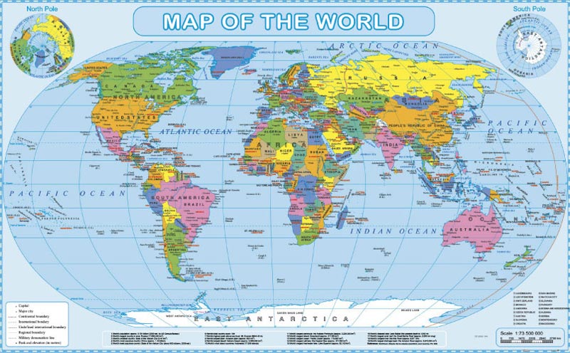 Map Series - World Map, 2009 (EN), 1000 Pieces, Pintoo | Puzzle Warehouse