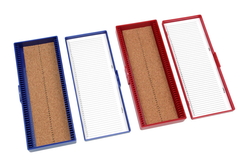 50-Place Microscope Slide Boxes