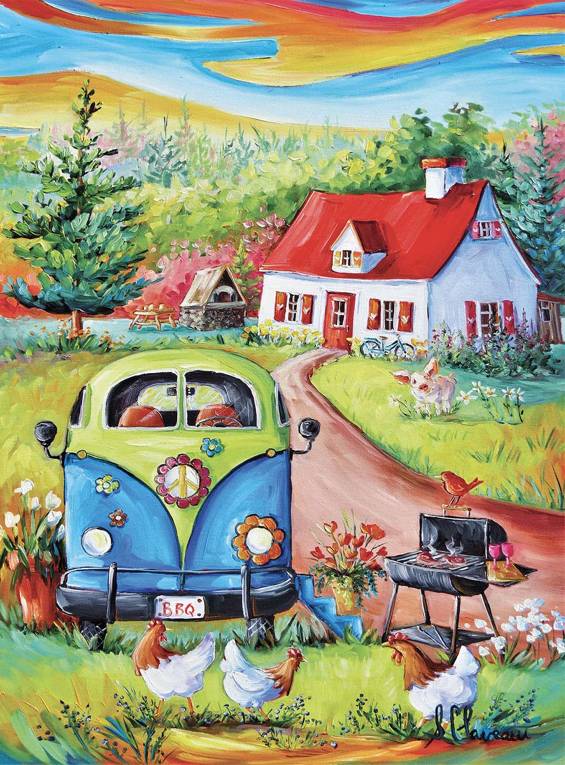 New Arrival At Grandma’s House Cabin & Cottage Jigsaw Puzzle