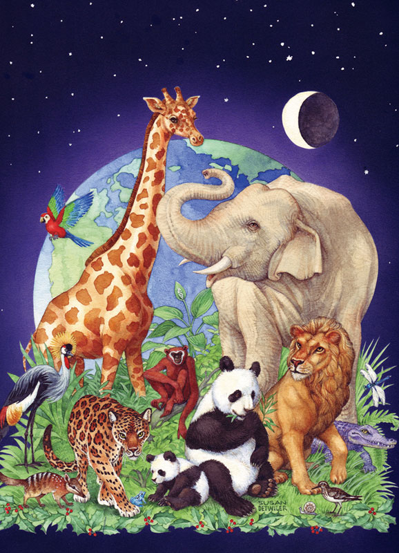 jungle party 60 pieces springbok puzzle warehouse