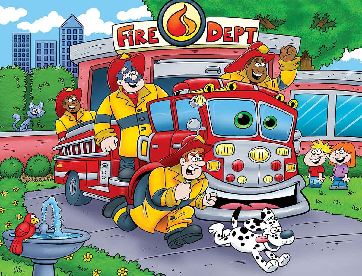 Fire Truck, 100 Pieces, Lafayette Puzzle Factory | Puzzle Warehouse