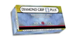 Glove Latex Diamond Grip Plus Powder-Free Medium 1000/Case