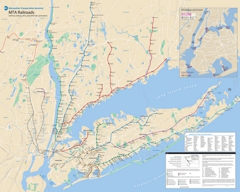 Transit Maps - New York City (MTA) Railroads Map, 500 Pieces, New York ...