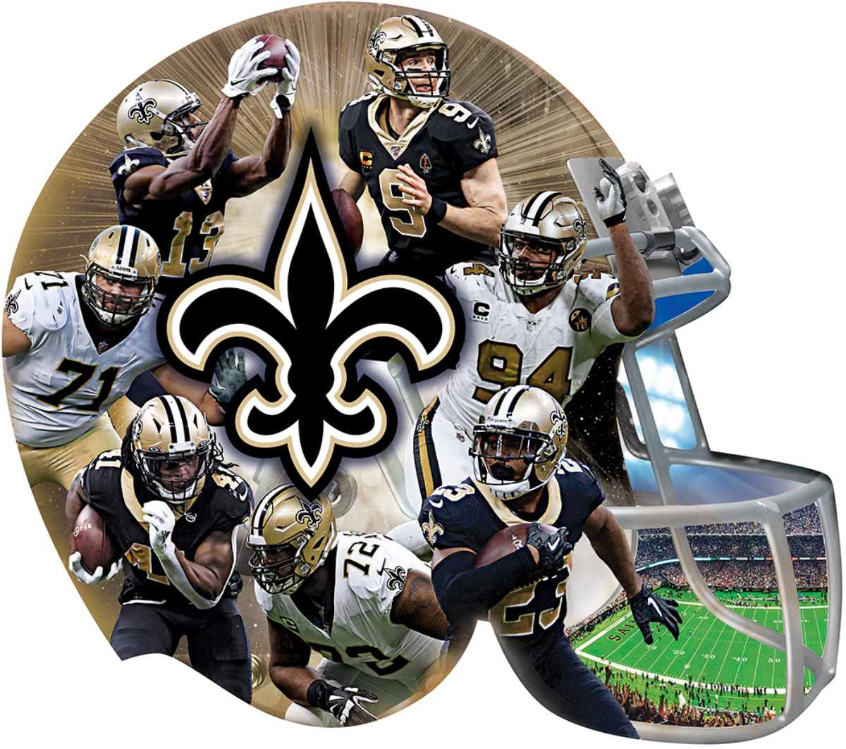 Saints GameDay helmet  Saints football, Nfl saints, New orleans saints