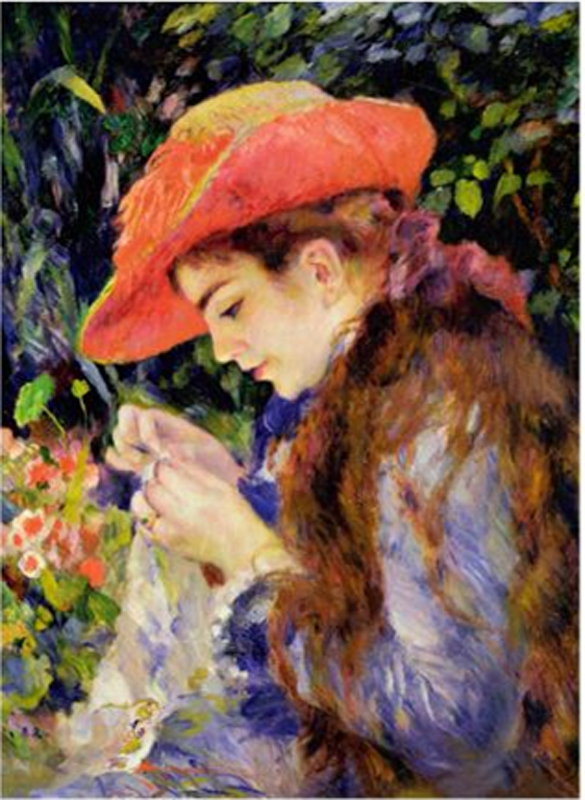 Marie Knitting Flower & Garden Jigsaw Puzzle