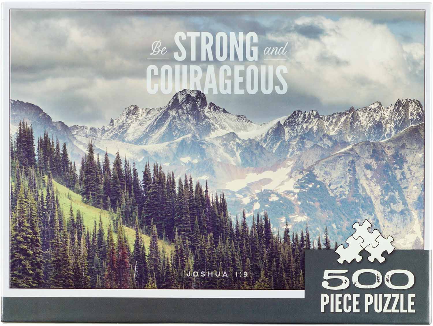 Strong & Courageous Josh. 1:9 Religious Jigsaw Puzzle