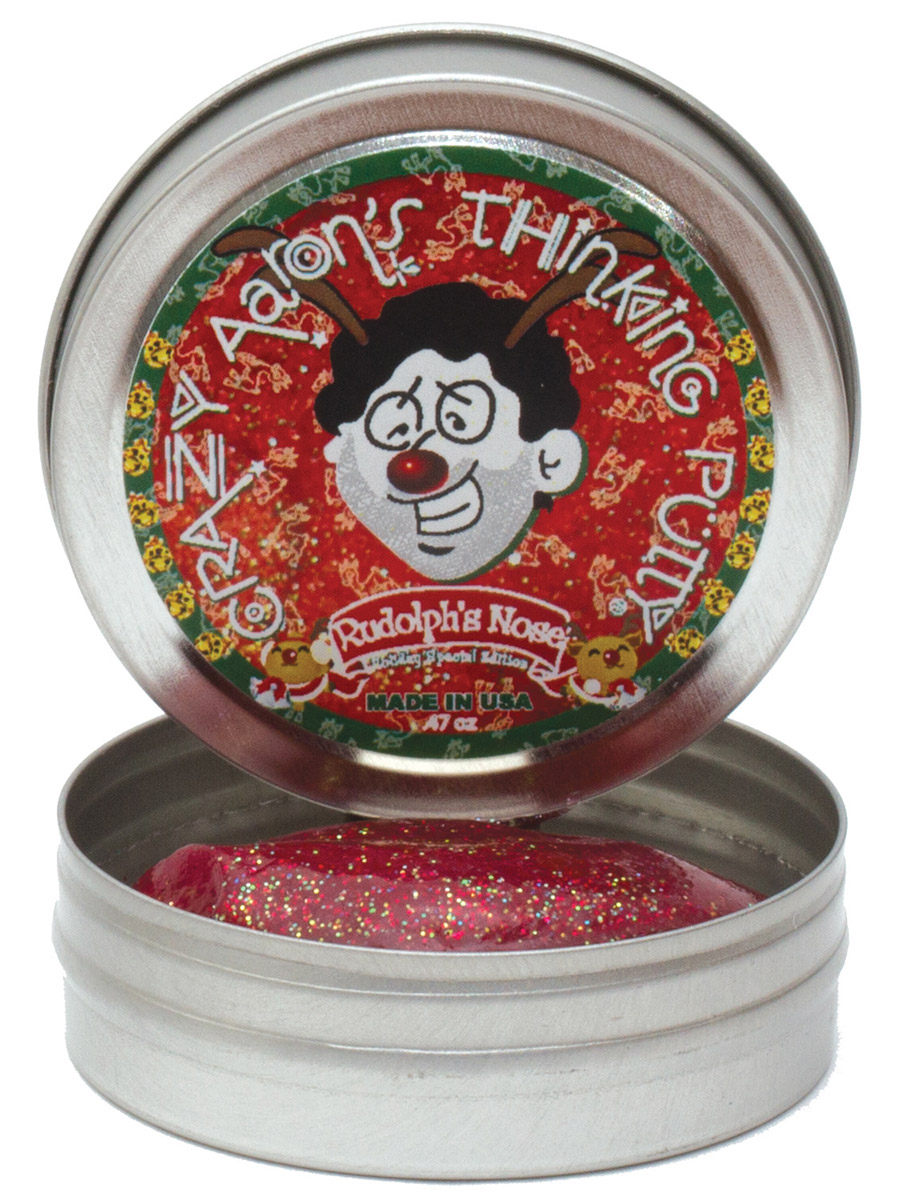 Rudolph's Nose (Small Tin), Crazy Aaron's Thinking Putty | Puzzle Warehouse
