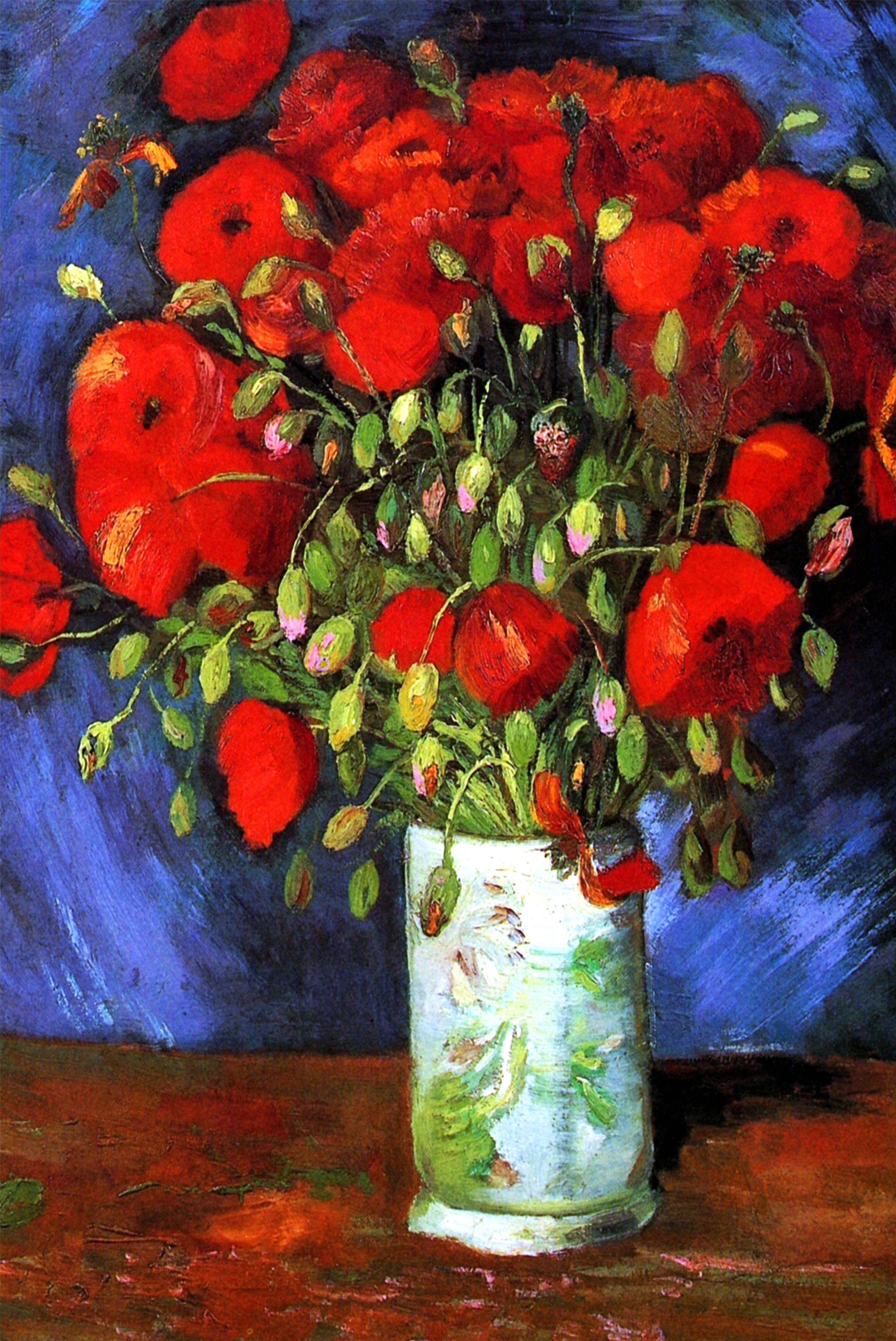 Vase With Red Poppies By Van Gogh Peaceful Wooden Puzzles Puzzle Warehouse