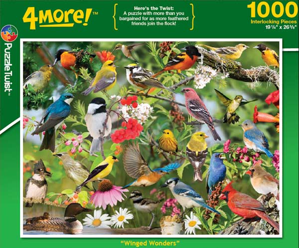 Winged Wonders - 4 More! Birds Jigsaw Puzzle