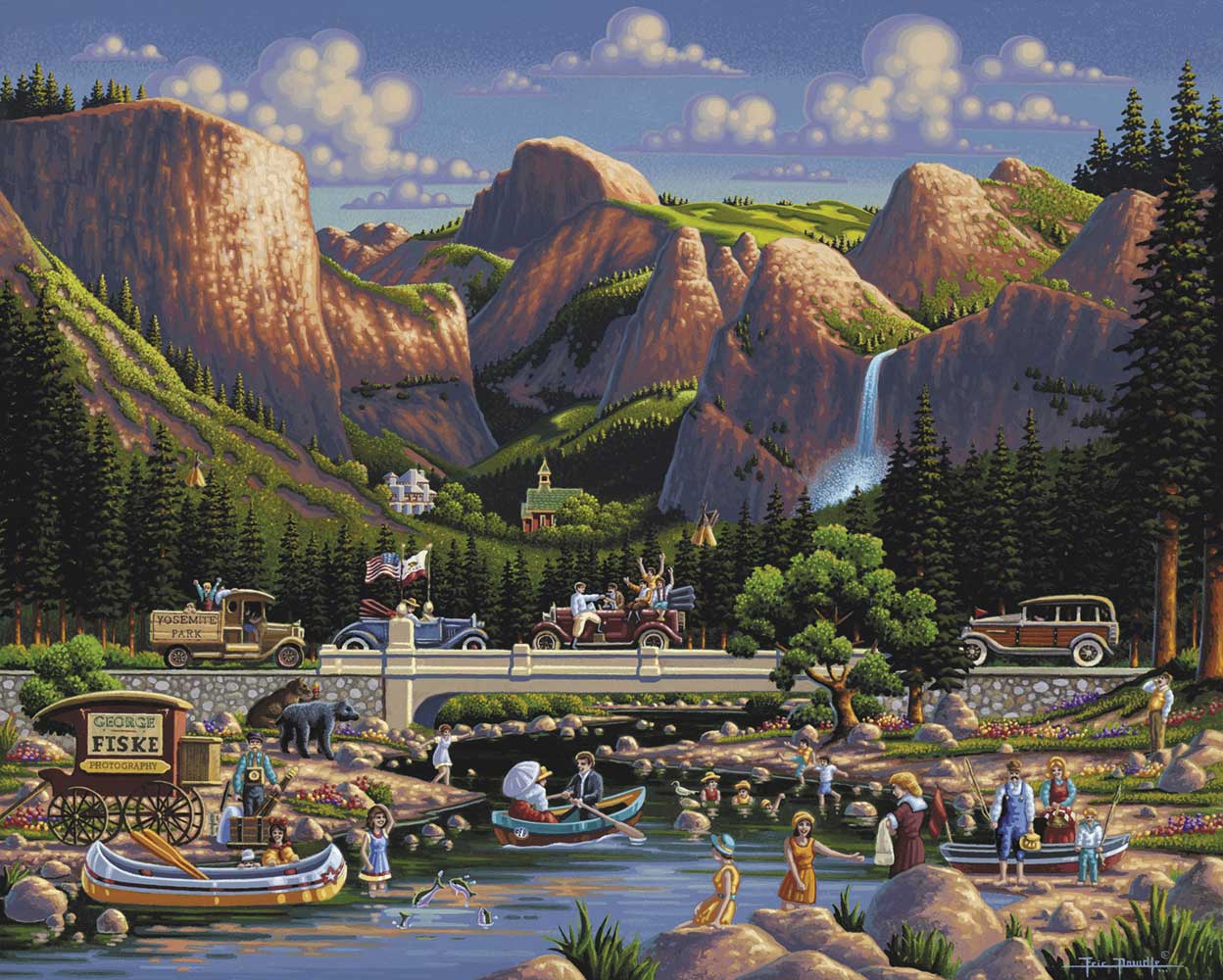 Yosemite 500 Pieces Dowdle Folk Art Puzzle Warehouse 7266