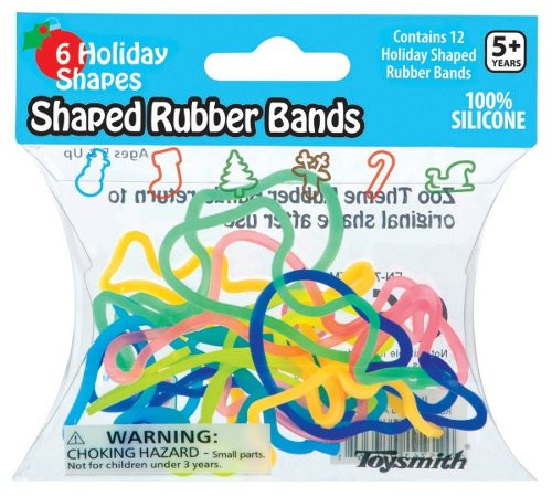 Shaped Rubber Bands - Holiday Style, Toysmith | Puzzle Warehouse