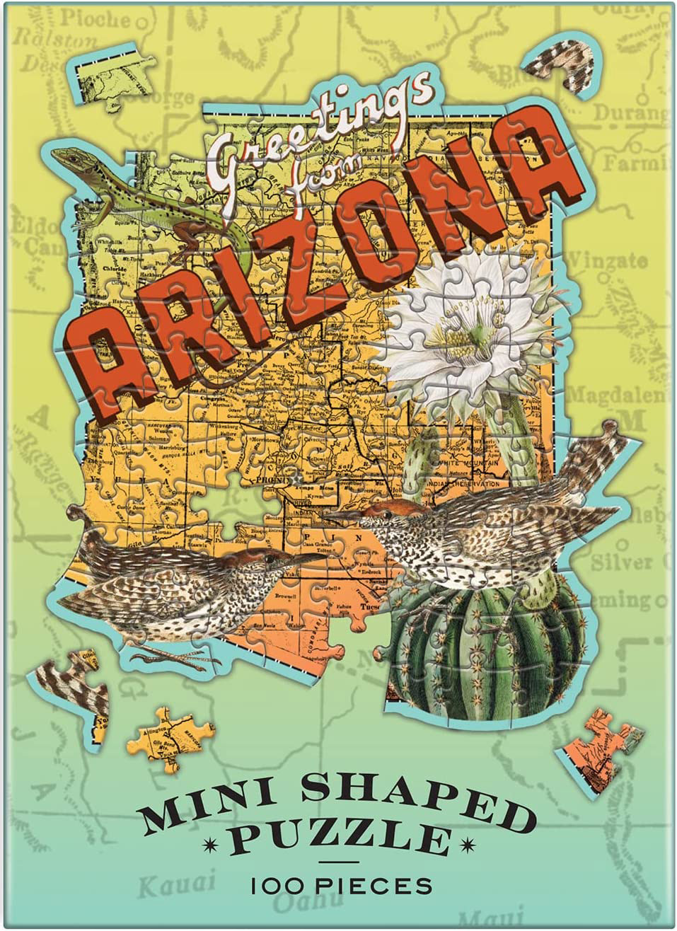 Arizona Mini Shaped Puzzle Maps & Geography Shaped Puzzle