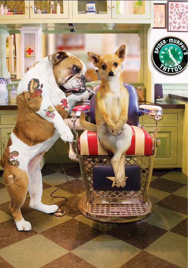 Chihuahua Tattoo - Scratch and Dent Dogs Jigsaw Puzzle