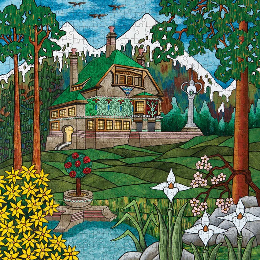 Cliffside House - Scratch and Dent Mountain Jigsaw Puzzle
