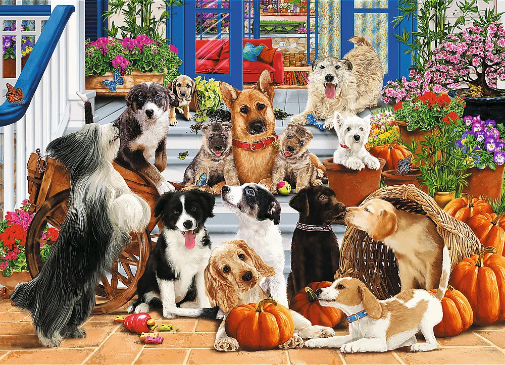 Doggy Friendship Wooden Puzzle, 1000 Pieces, Trefl | Puzzle Warehouse