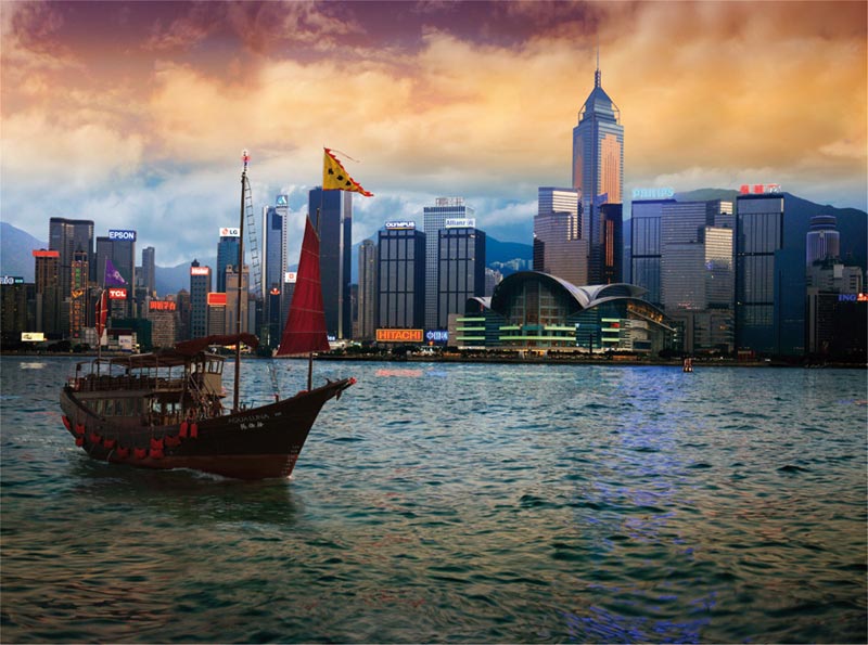 Jigsaw Puzzle 600 Pieces Landscapes Night Wide View Victoria Harbor at Hong Kong