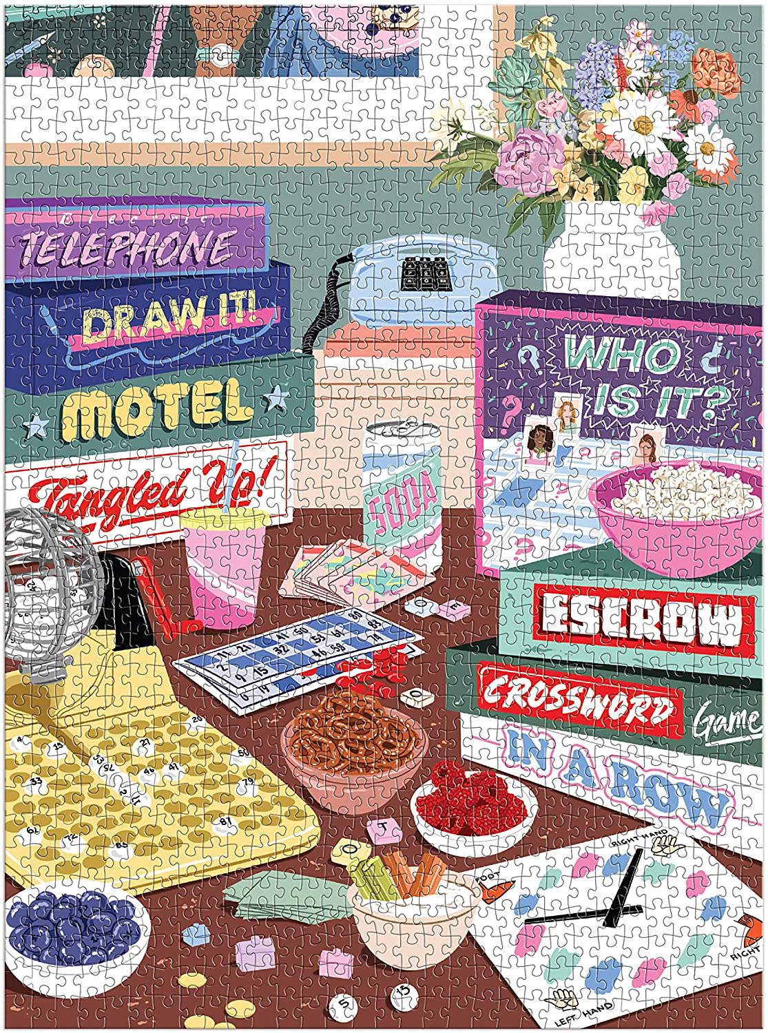 Game Night Food and Drink Jigsaw Puzzle