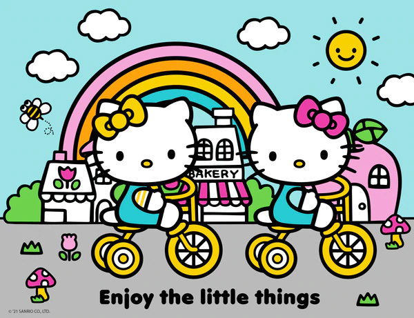 Hello Kitty and Mimmy Cats Jigsaw Puzzle