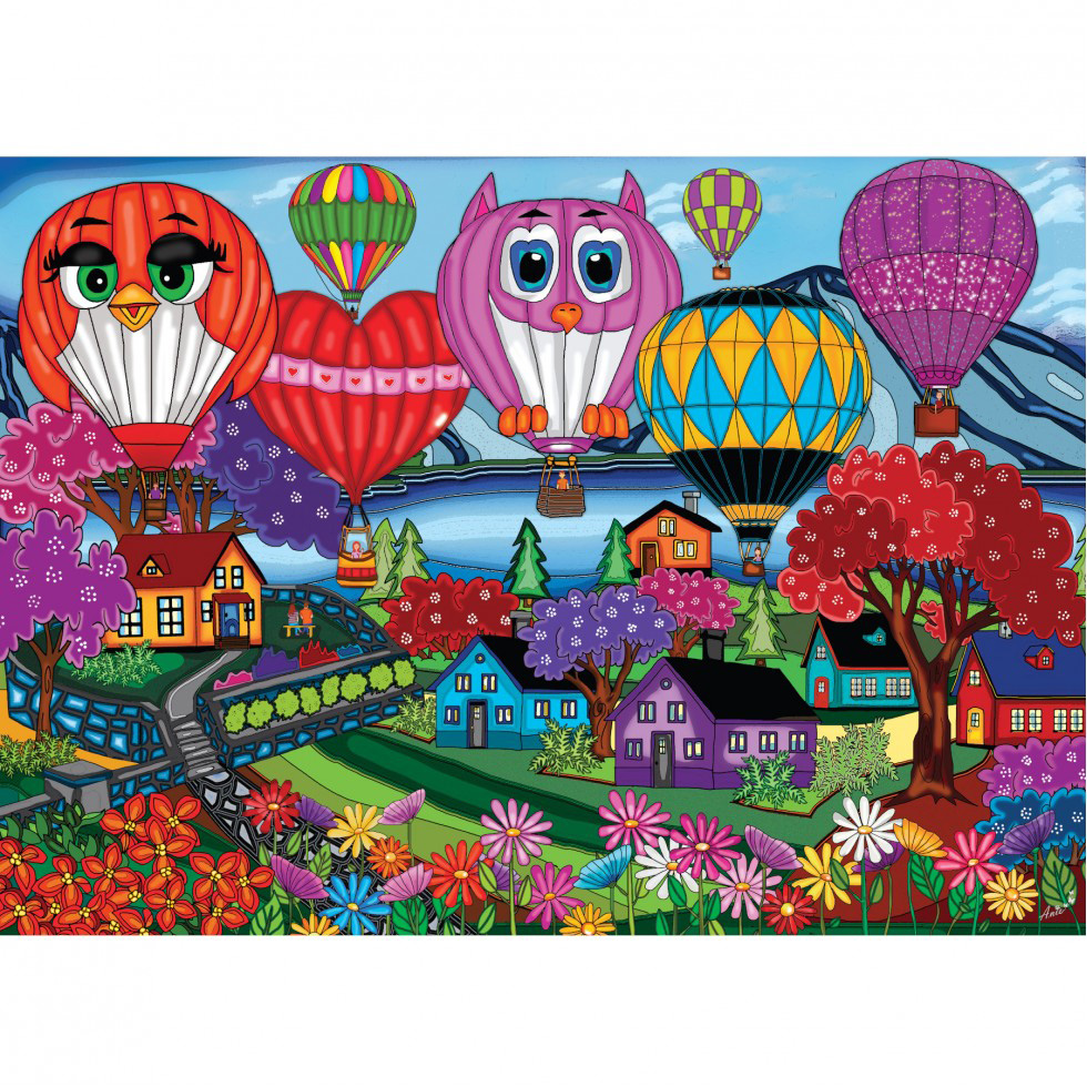 Hot Air Balloon Festival Flower & Garden Jigsaw Puzzle