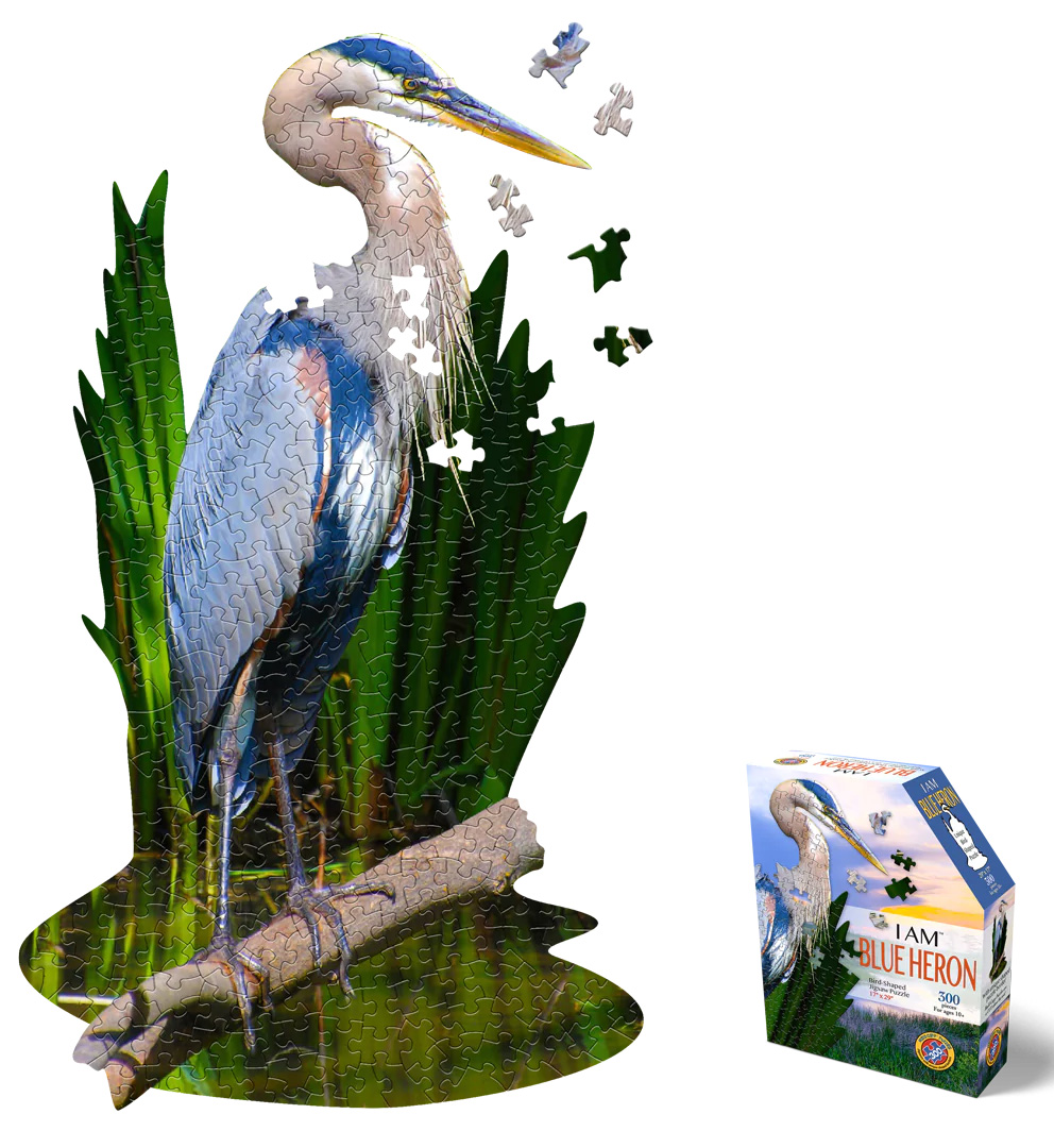 I Am Blue Heron Birds Shaped Puzzle
