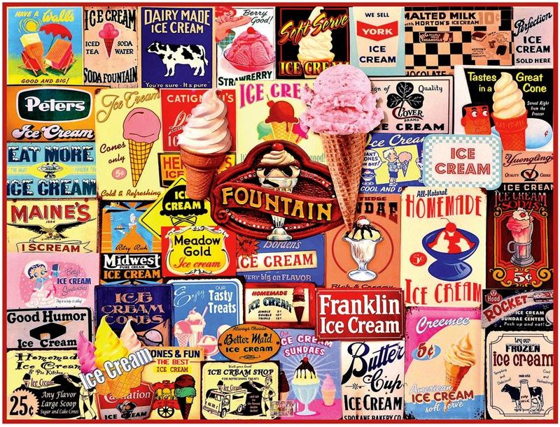 Ice Cream Collage - Scratch and Dent Food and Drink Jigsaw Puzzle