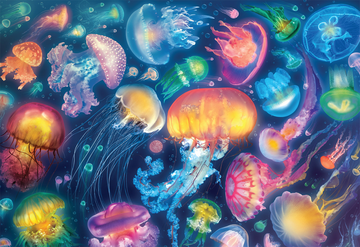 Jellyfish Fantasy Sea Life Jigsaw Puzzle