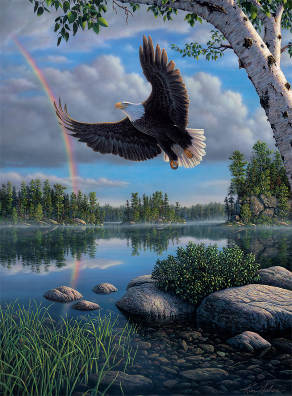 On Eagle's Wings Eagle Jigsaw Puzzle