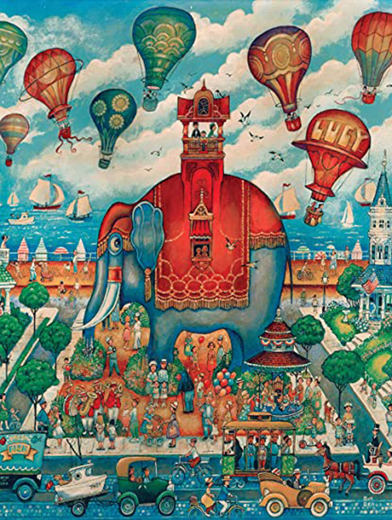Lucy Elephant by Bill Bell Fine Art Jigsaw Puzzle