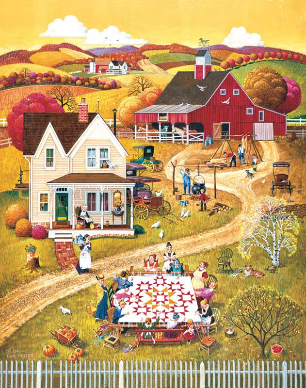 The Quilting Bee Mini Puzzle, 100 Pieces, SunsOut | Puzzle Warehouse