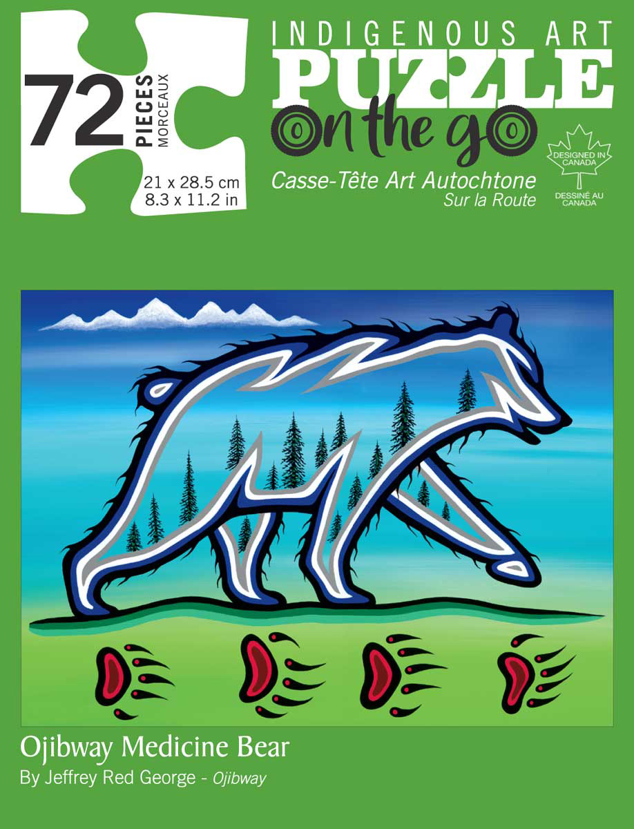 Ojibway Medicine Bear Puzzle On The Go Mini Puzzle Bear Jigsaw Puzzle