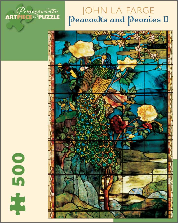Peacocks and Peonies II Birds Jigsaw Puzzle