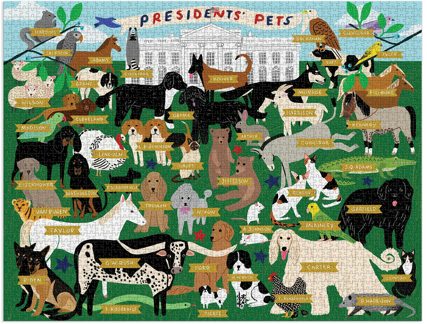 Presidents Pets Animals Jigsaw Puzzle