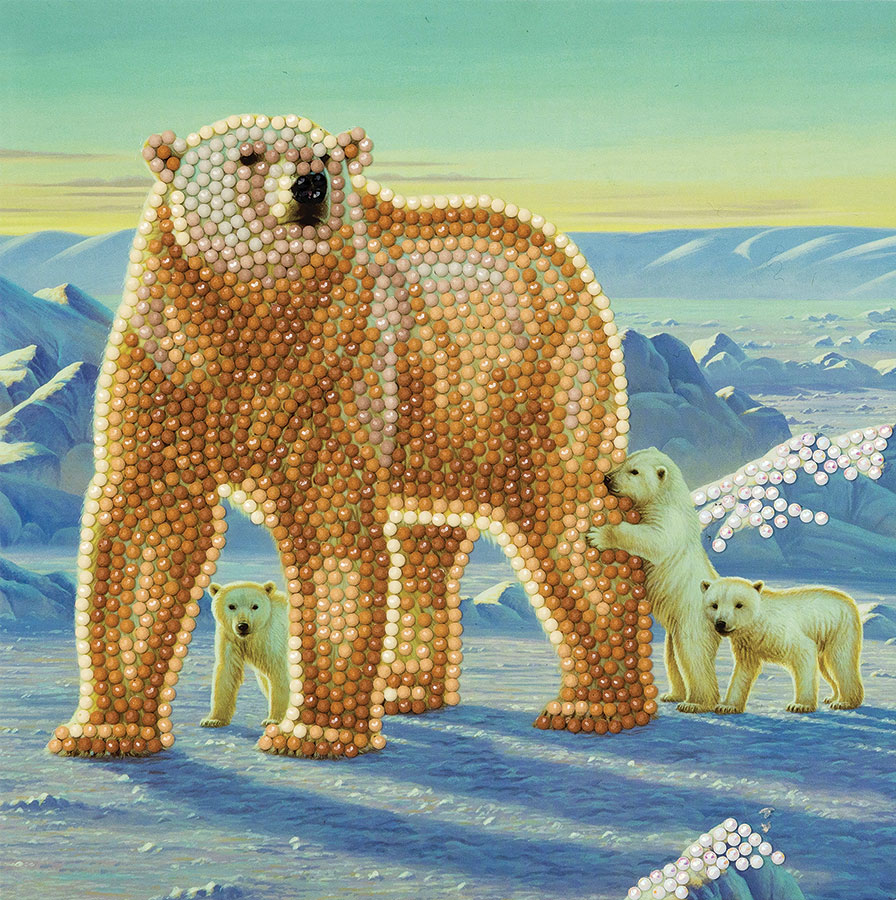 Polar Family Crystal Art Card Kit