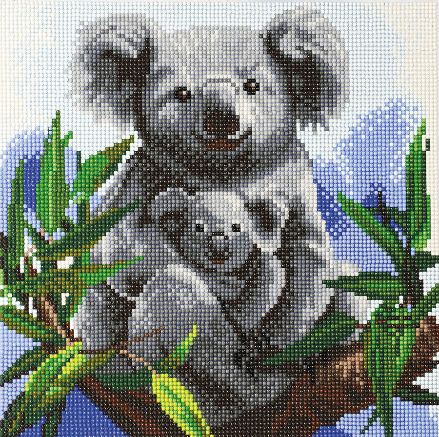 Cuddly Koalas Crystal Art Medium Framed Kit