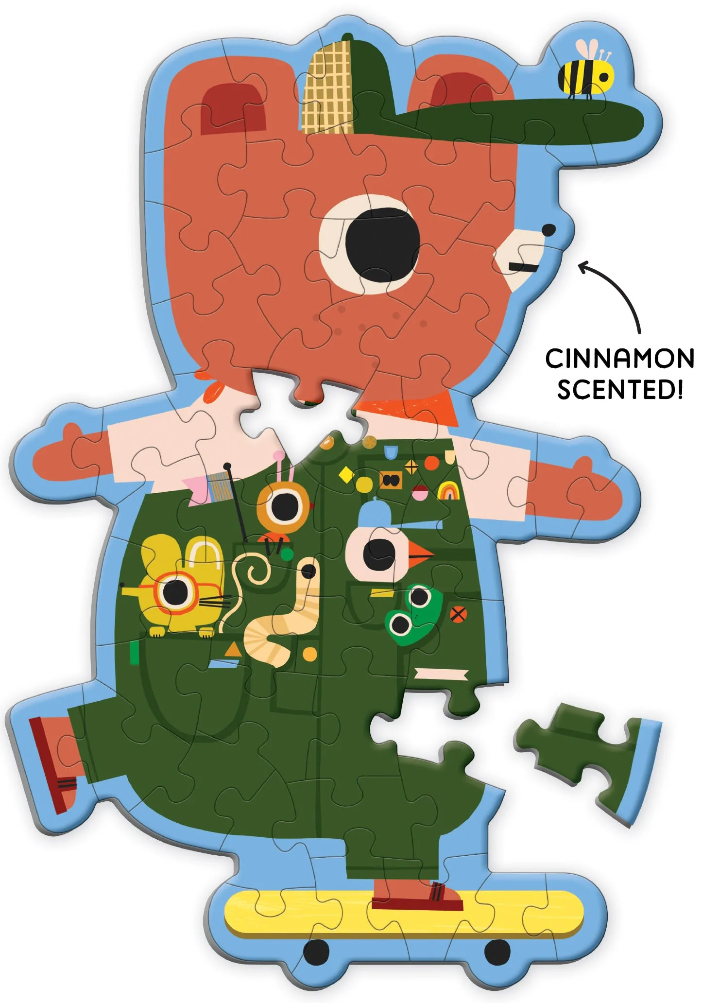 Cinnamon Bear Scratch and Sniff Puzzle Bear Shaped Puzzle