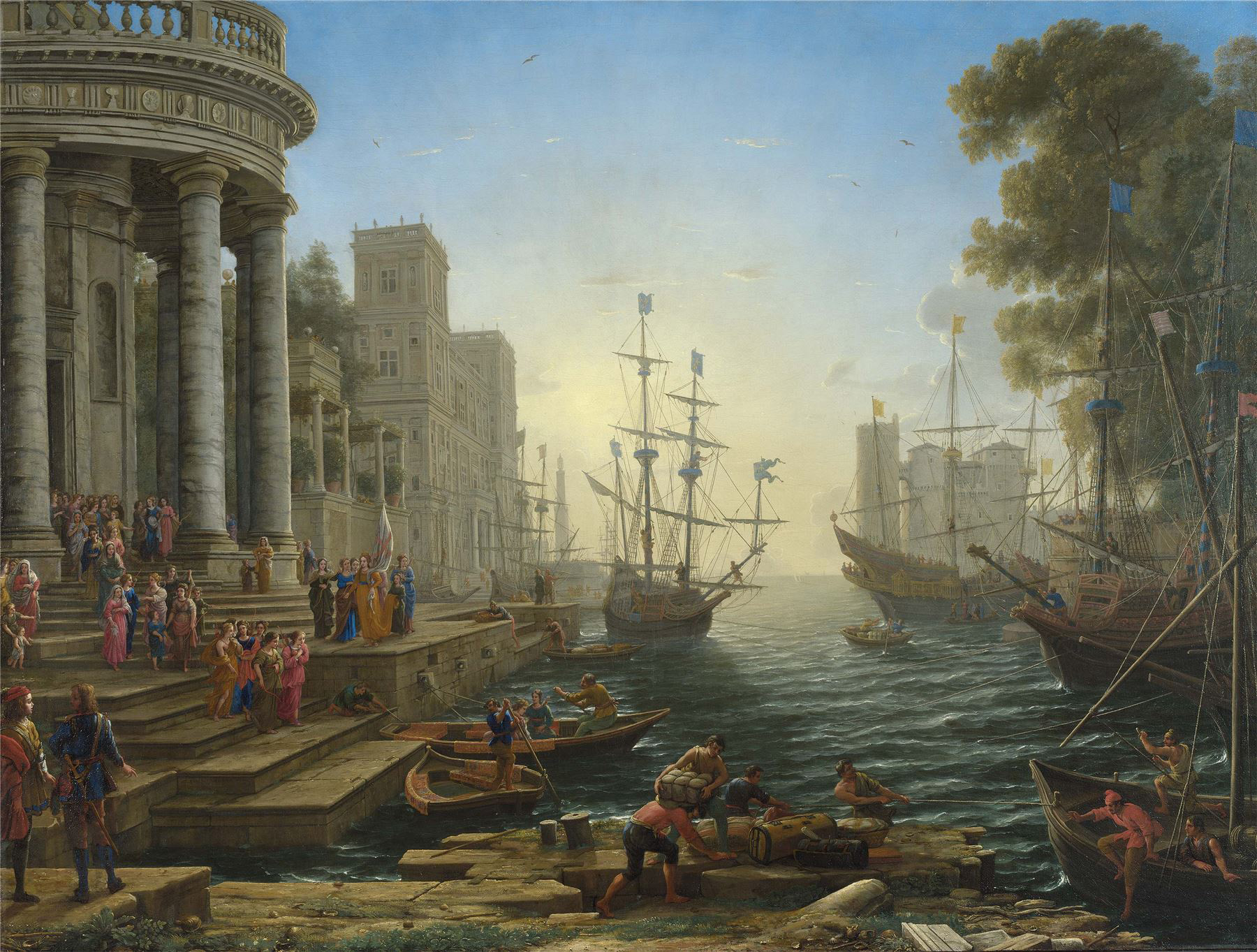Seaport with the Embarkation of Saint Ursula - National Gallery Fine Art Jigsaw Puzzle