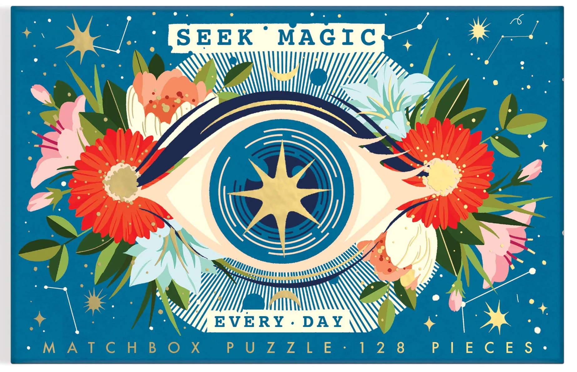 Seek Magic Every Day Matchbox Puzzle Fantasy Glitter / Shimmer / Foil Puzzles