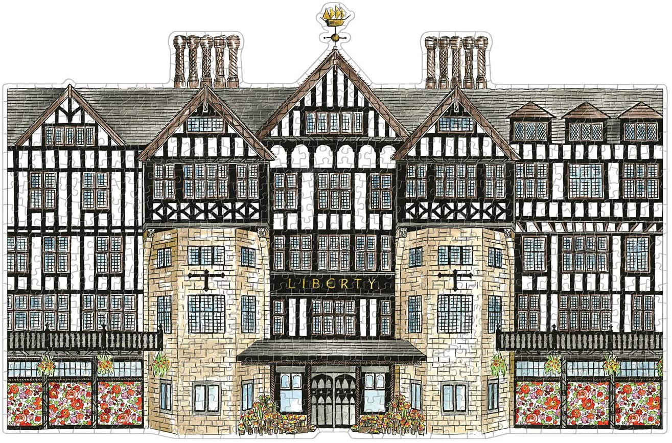 The Liberty London Tudor Building Shaped Puzzle Landmarks & Monuments Shaped Puzzle