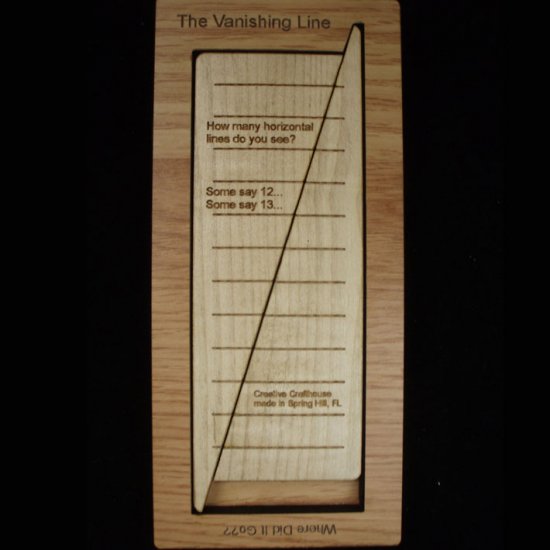 Vanishing Line Math Illusion Puzzle
